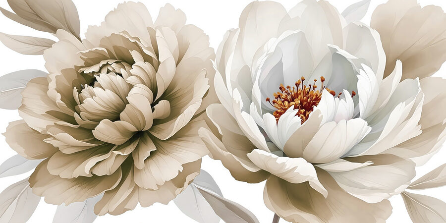 Delicate bloemen in zachte tinten