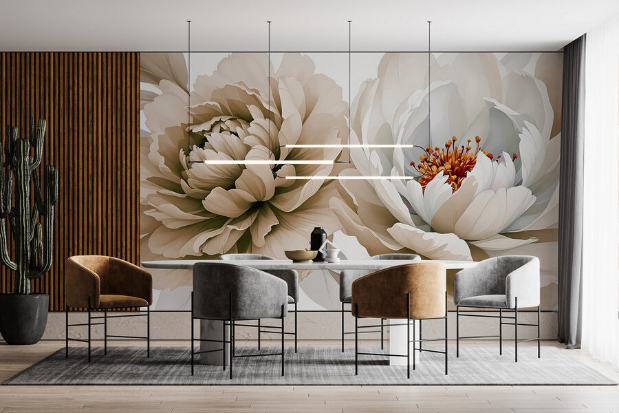 Delicate bloemen in zachte tinten