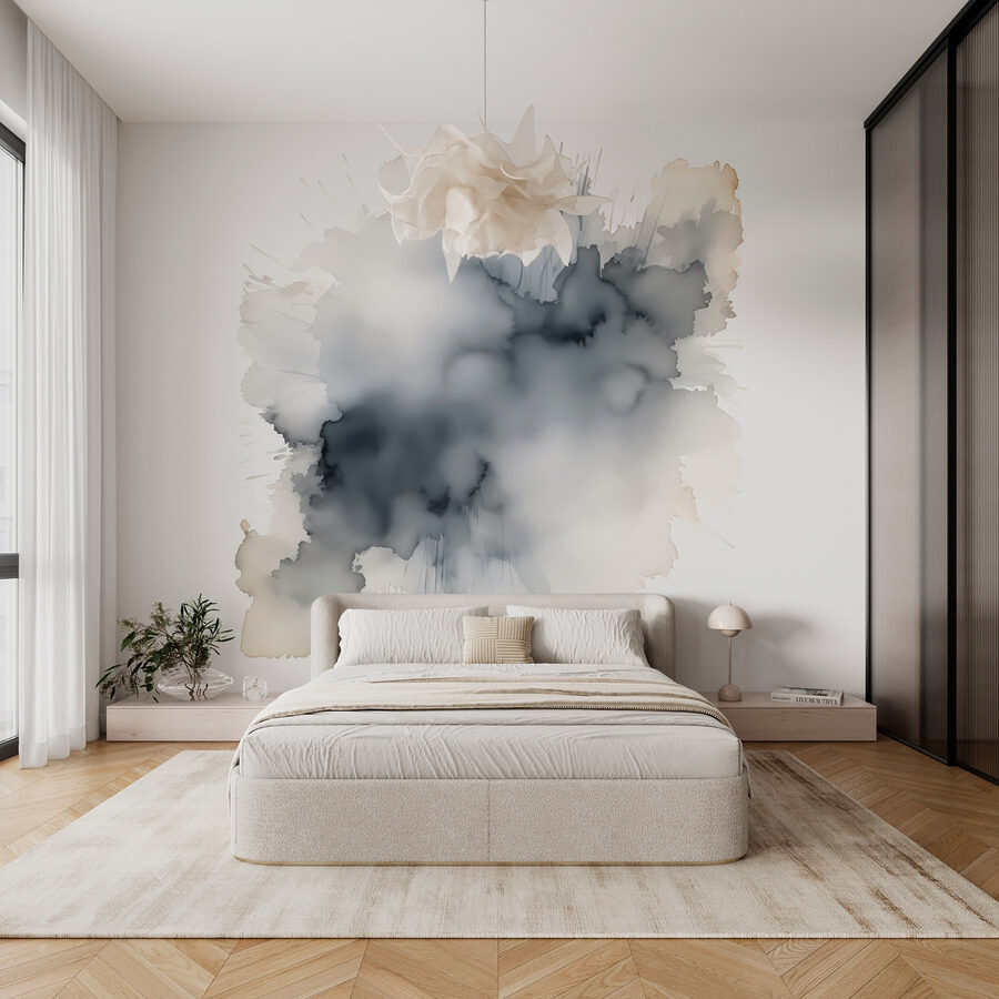 Zwart-witte wolk