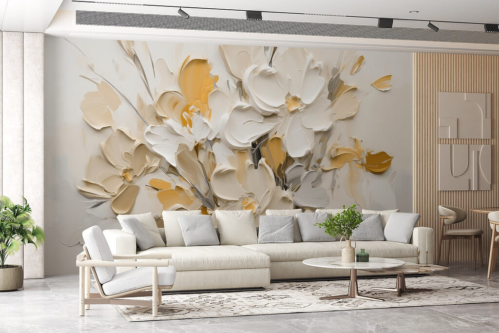 Painting of flowers in a vase Painting of flowers in a vase