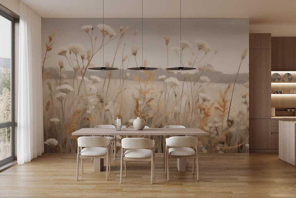 Field of flowers and grass Field of flowers and grass