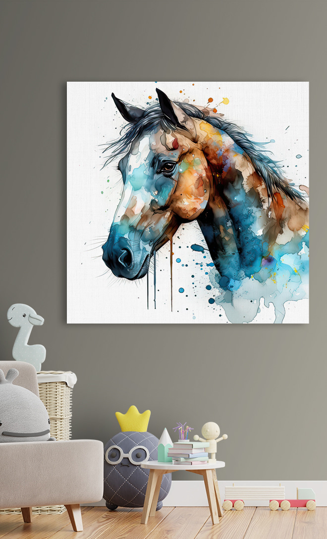 Schilderij van een paard Schilderij van een paard