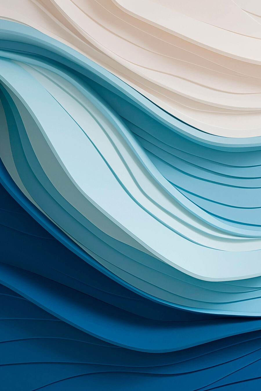 Blauwe en witte golvende lijnen