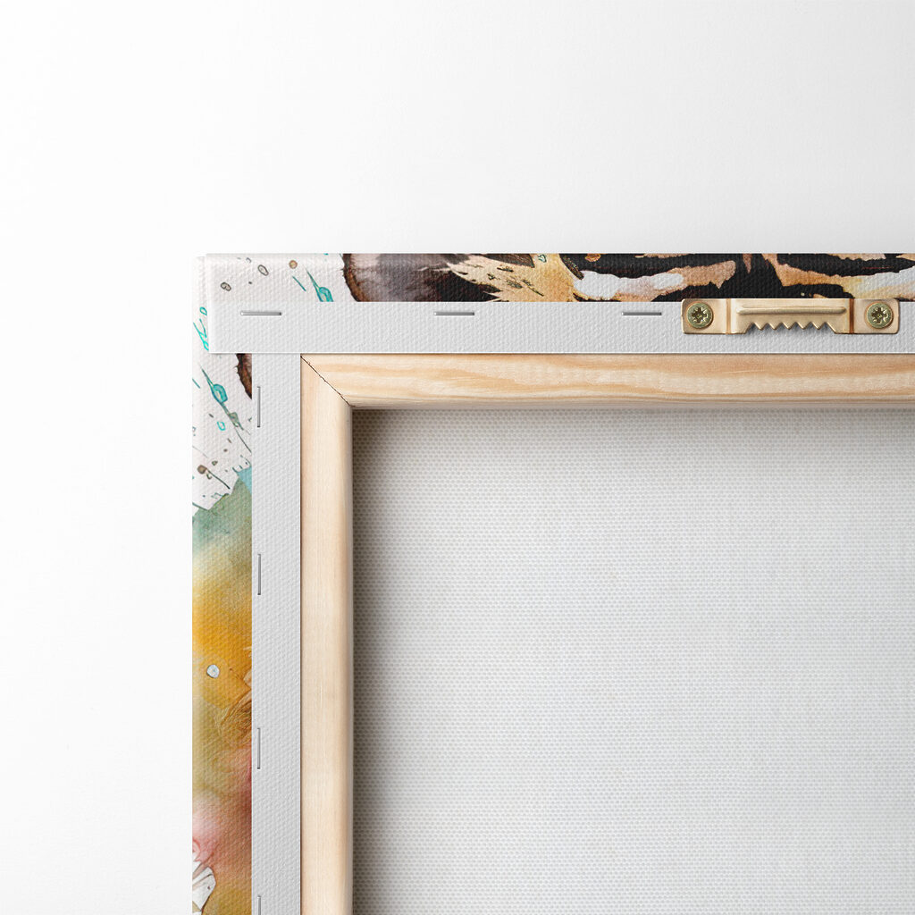 Tiger with colorful splashes