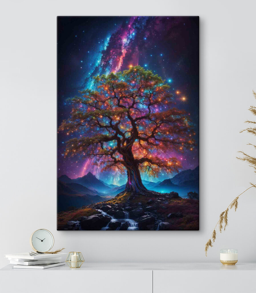 Tree with colorful lights Tree with colorful lights