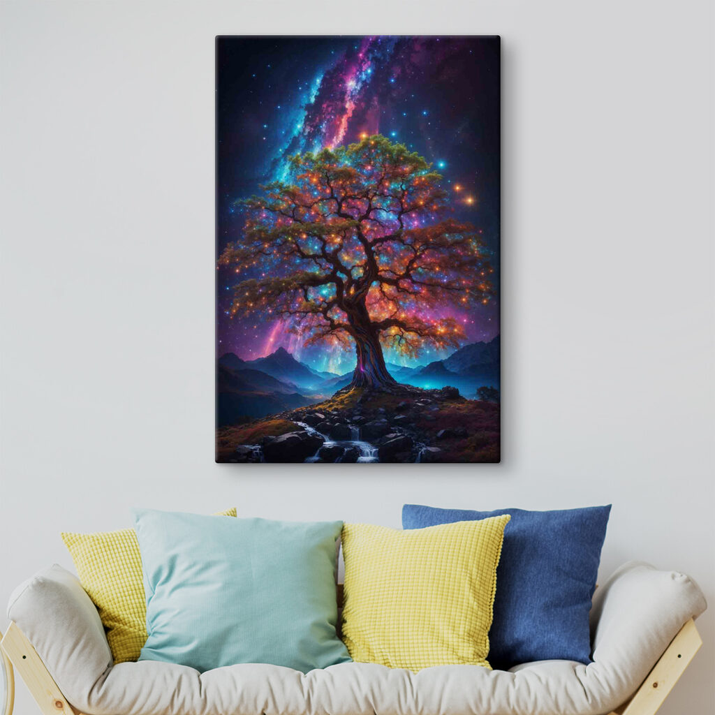 Tree with colorful lights Tree with colorful lights