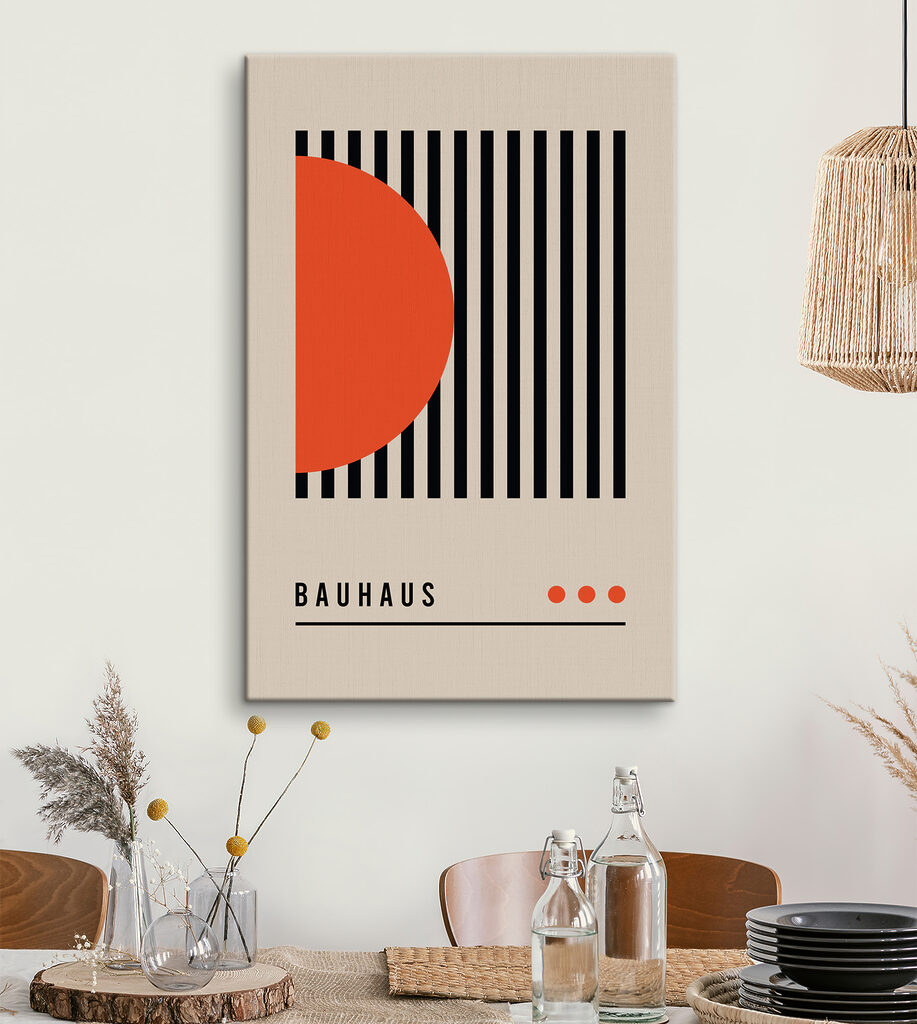 Black and orange geometric shapes