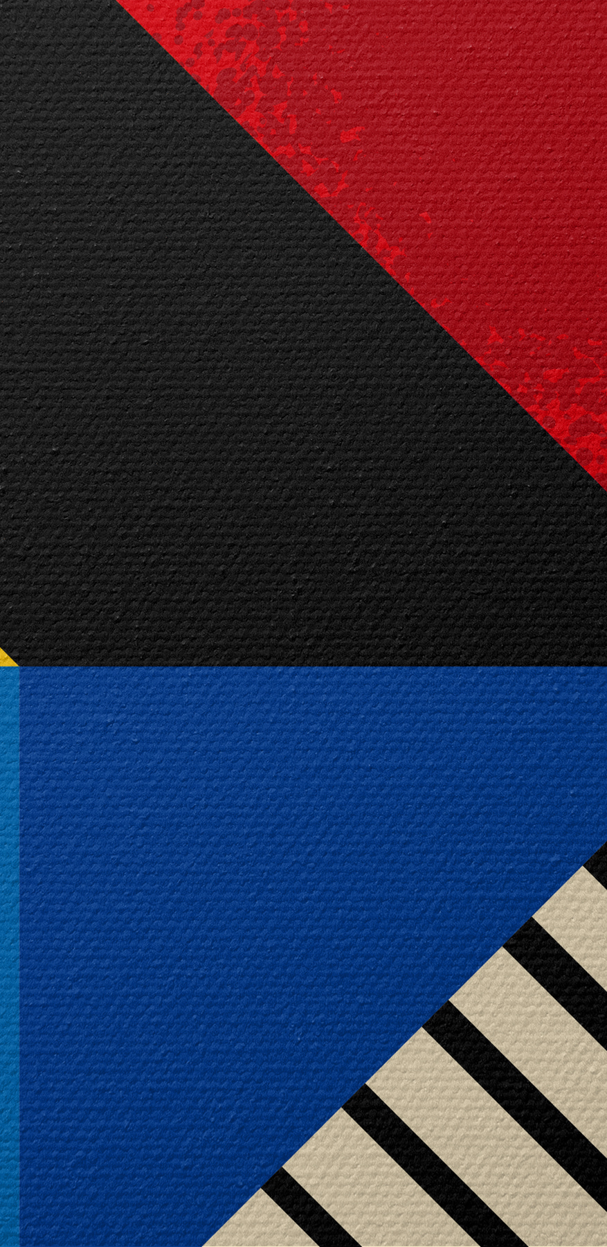Kleurrijk geometrisch ontwerp met zwart en rood en geel