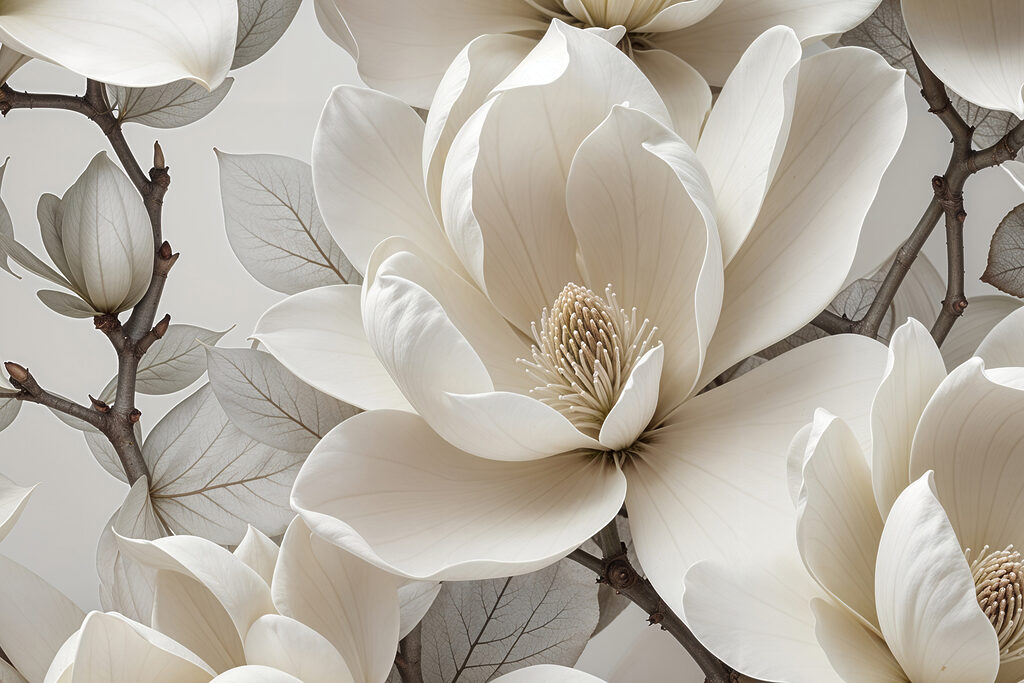 Delicate blooms in soft hues