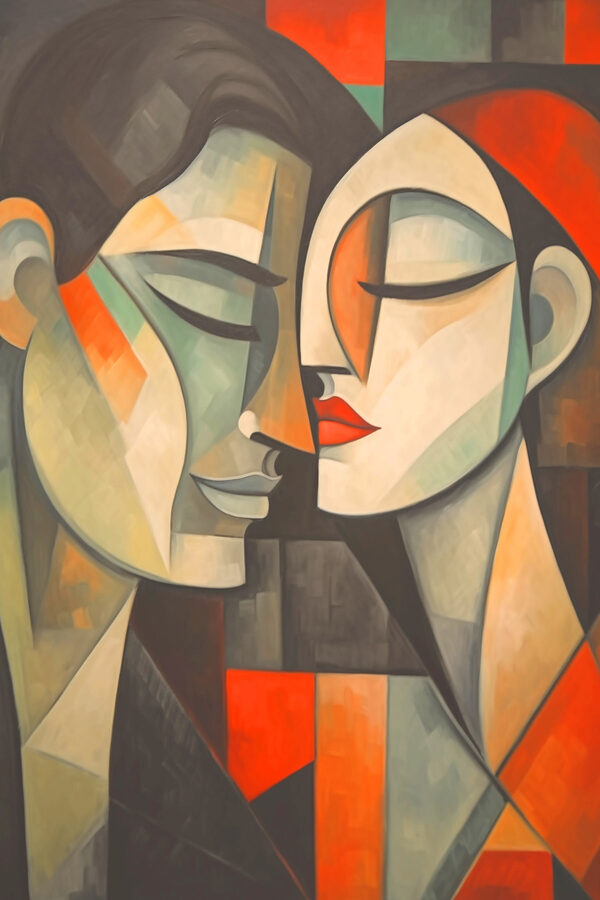 Schilderij van twee vrouwen Schilderij van twee vrouwen