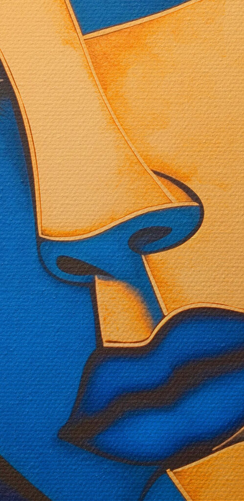 Painting of a woman's face Painting of a woman's face