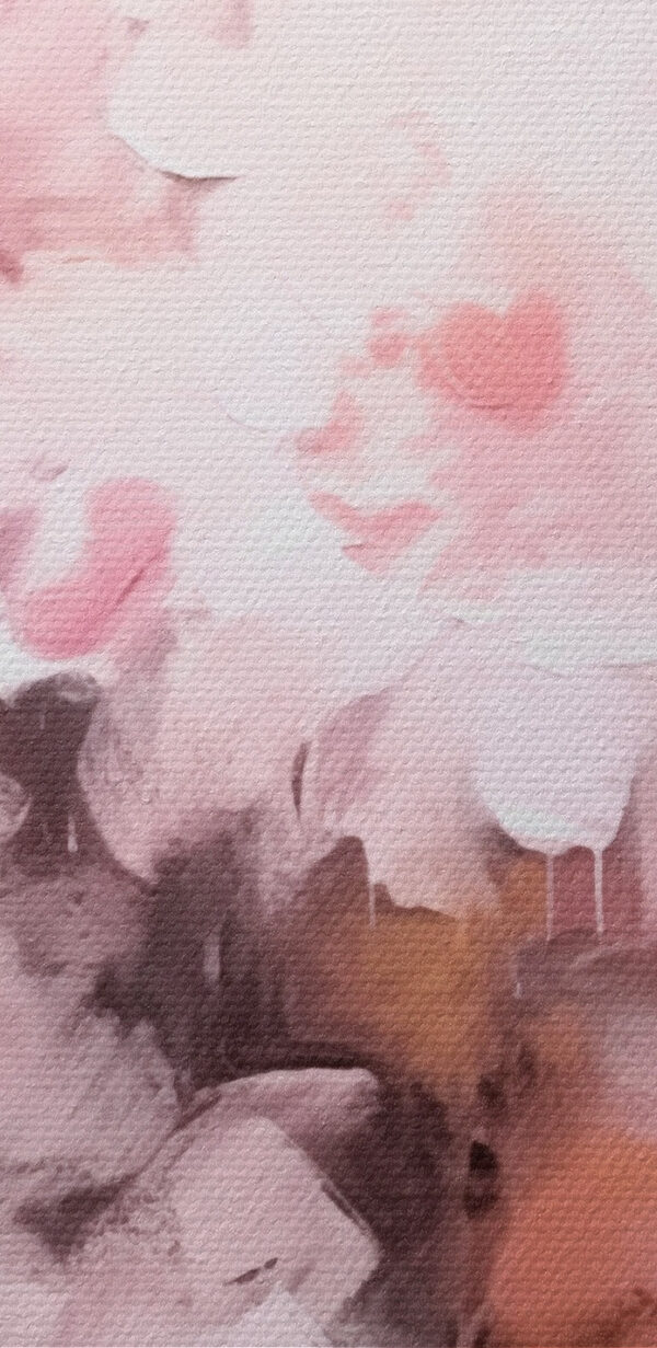Schilderij van roze bloemen Schilderij van roze bloemen