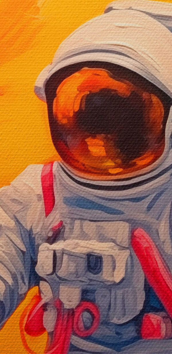 Een astronaut houdt een ballon vast Een astronaut houdt een ballon vast