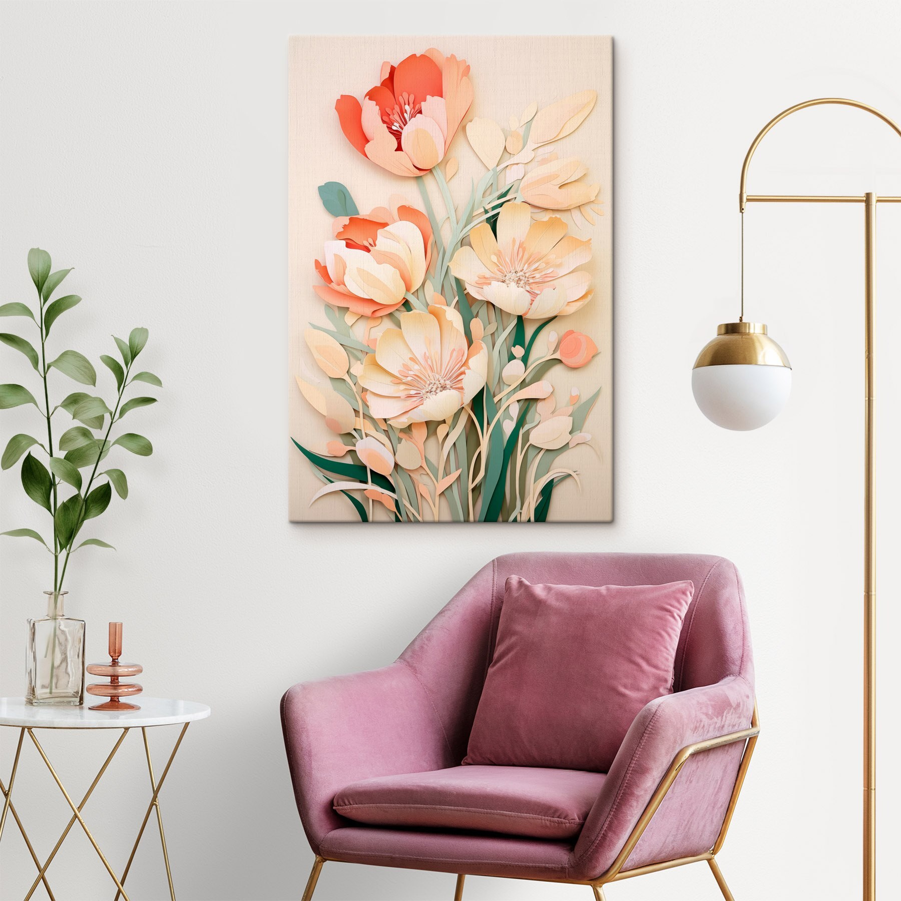 Paper cut out of flowers Paper cut out of flowers