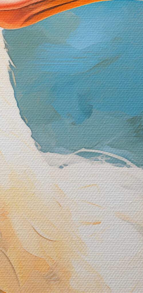 Pair of white ducks with orange beaks