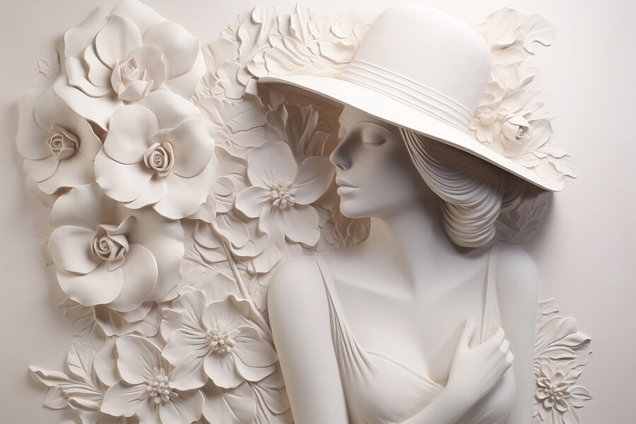 Beeld van een vrouw met hoed