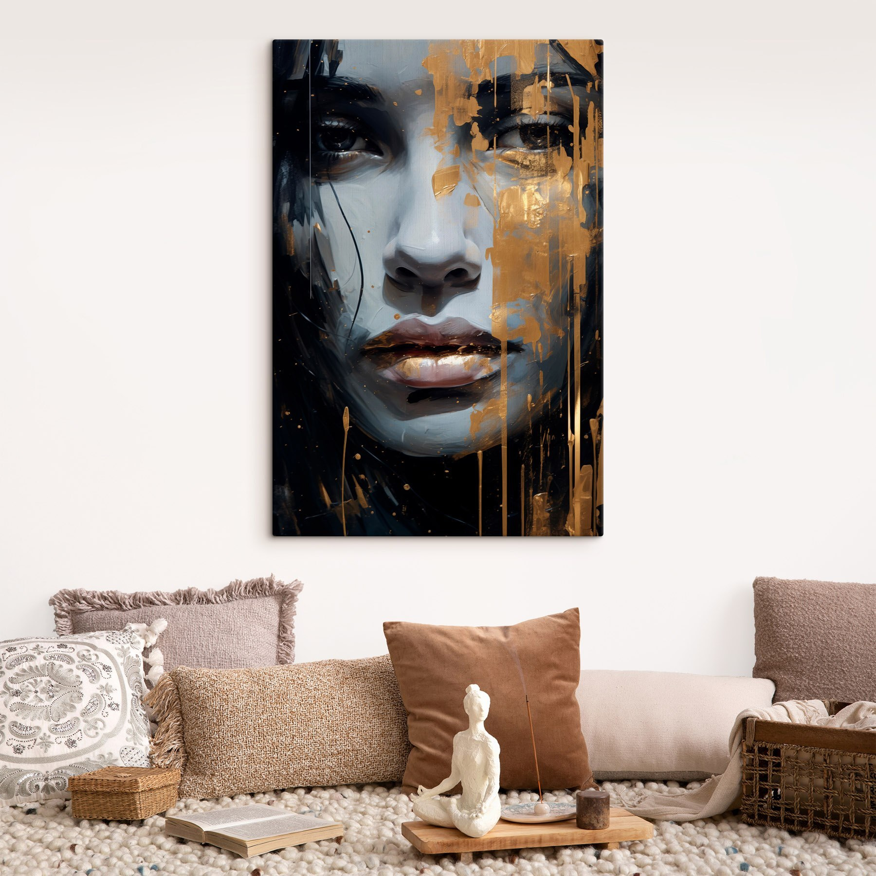 Striking portrait with bold accents Striking portrait with bold accents
