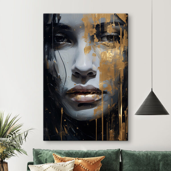 Opvallend portret met gedurfde accenten. Opvallend portret met gedurfde accenten.