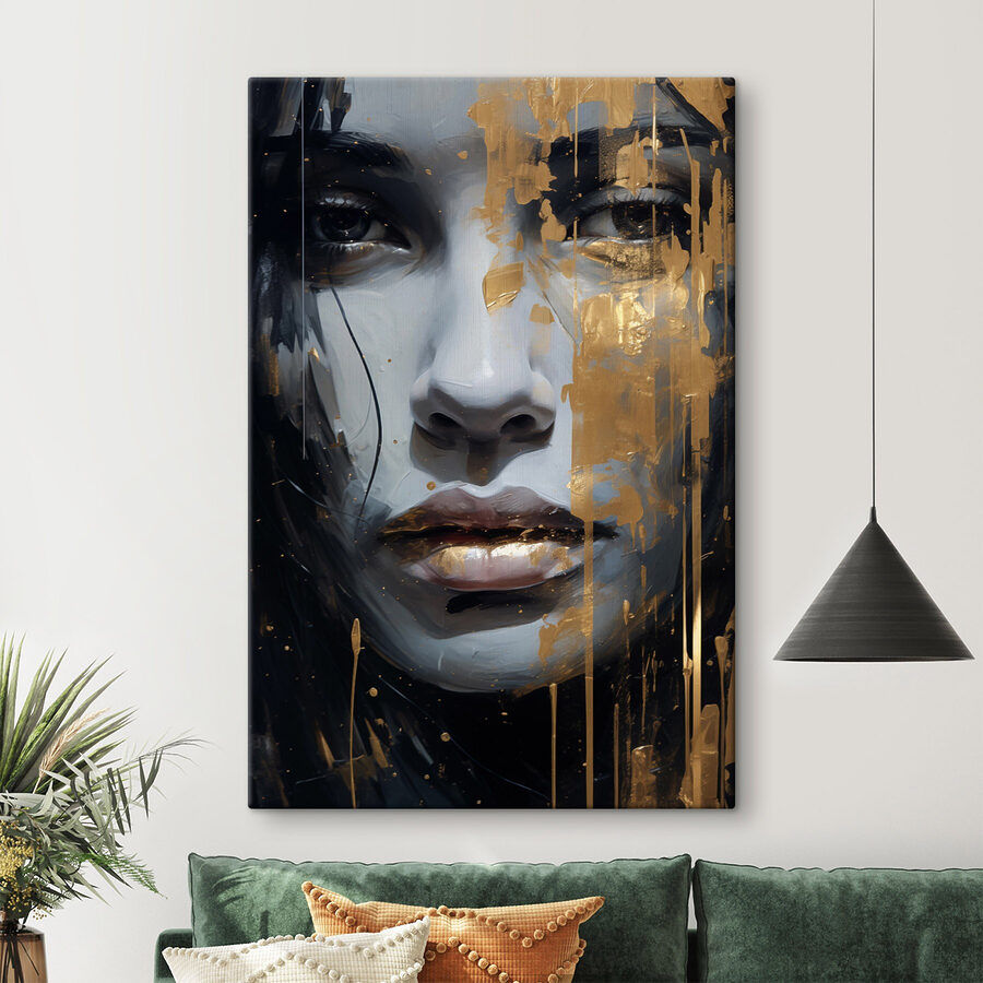 Opvallend portret met gedurfde accenten.