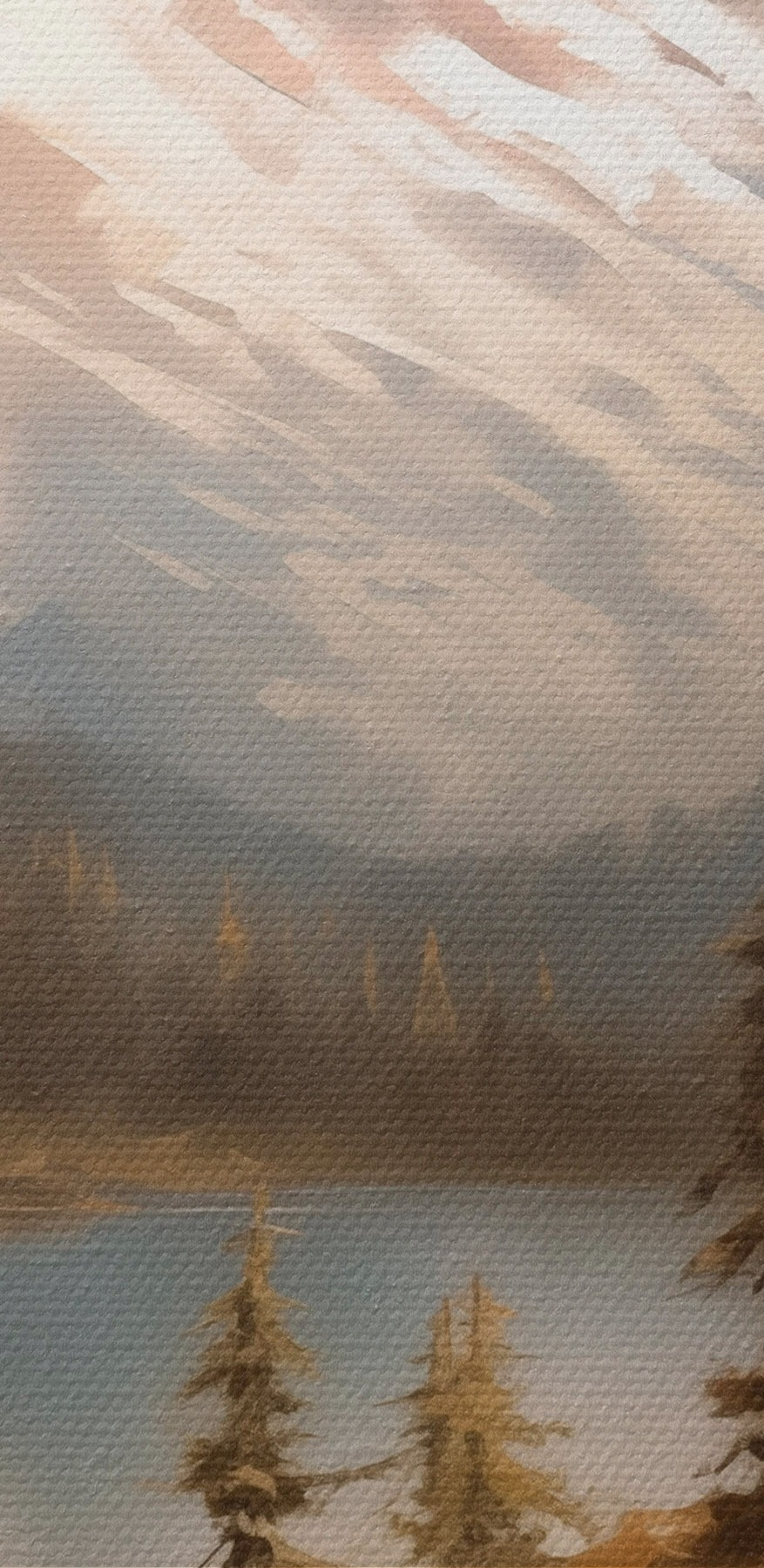 Bergmeer en bomen