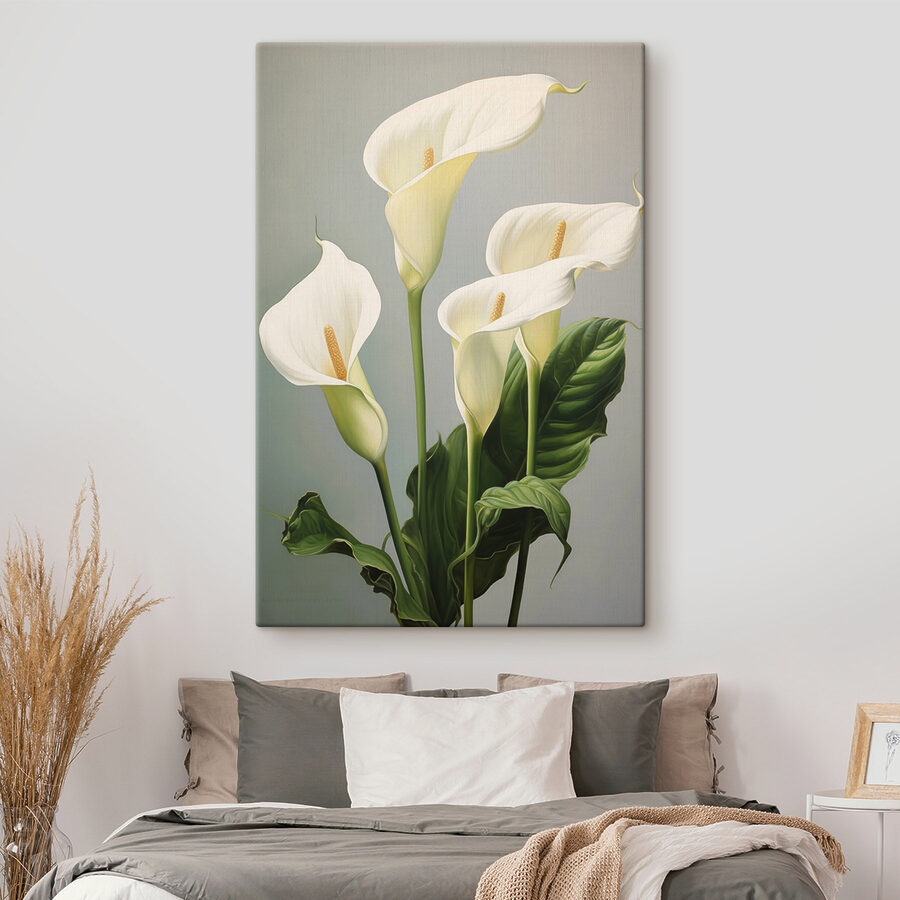 Elegante witte bloemen in zacht licht