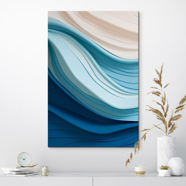 Blauwe en witte golvende lijnen Blauwe en witte golvende lijnen