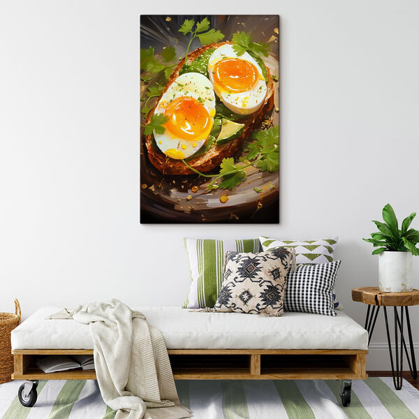 Ontbijt op avocadotoast. Ontbijt op avocadotoast.