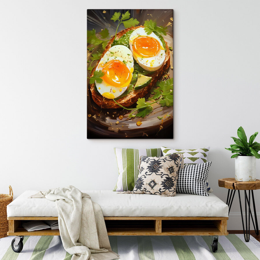 Ontbijt op avocadotoast. Ontbijt op avocadotoast.