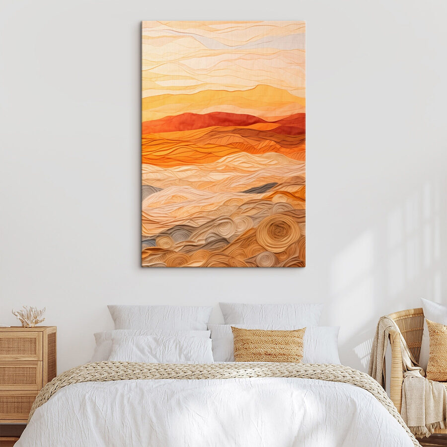 Kunststuk van stof met golvende lijnen Kunststuk van stof met golvende lijnen