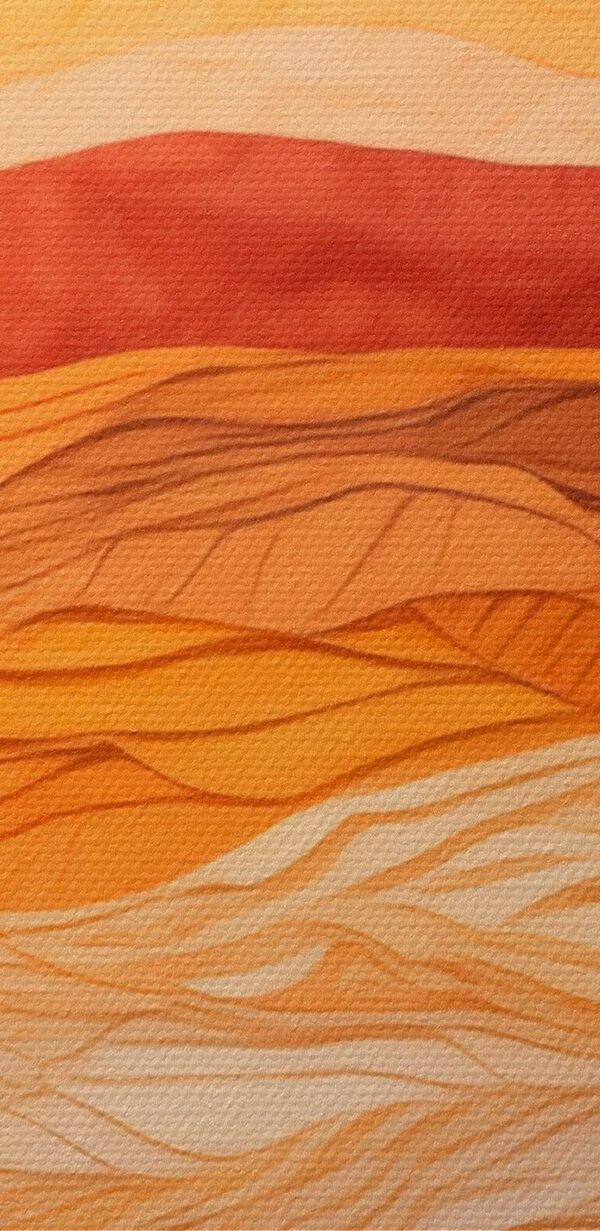 Kunststuk van stof met golvende lijnen Kunststuk van stof met golvende lijnen