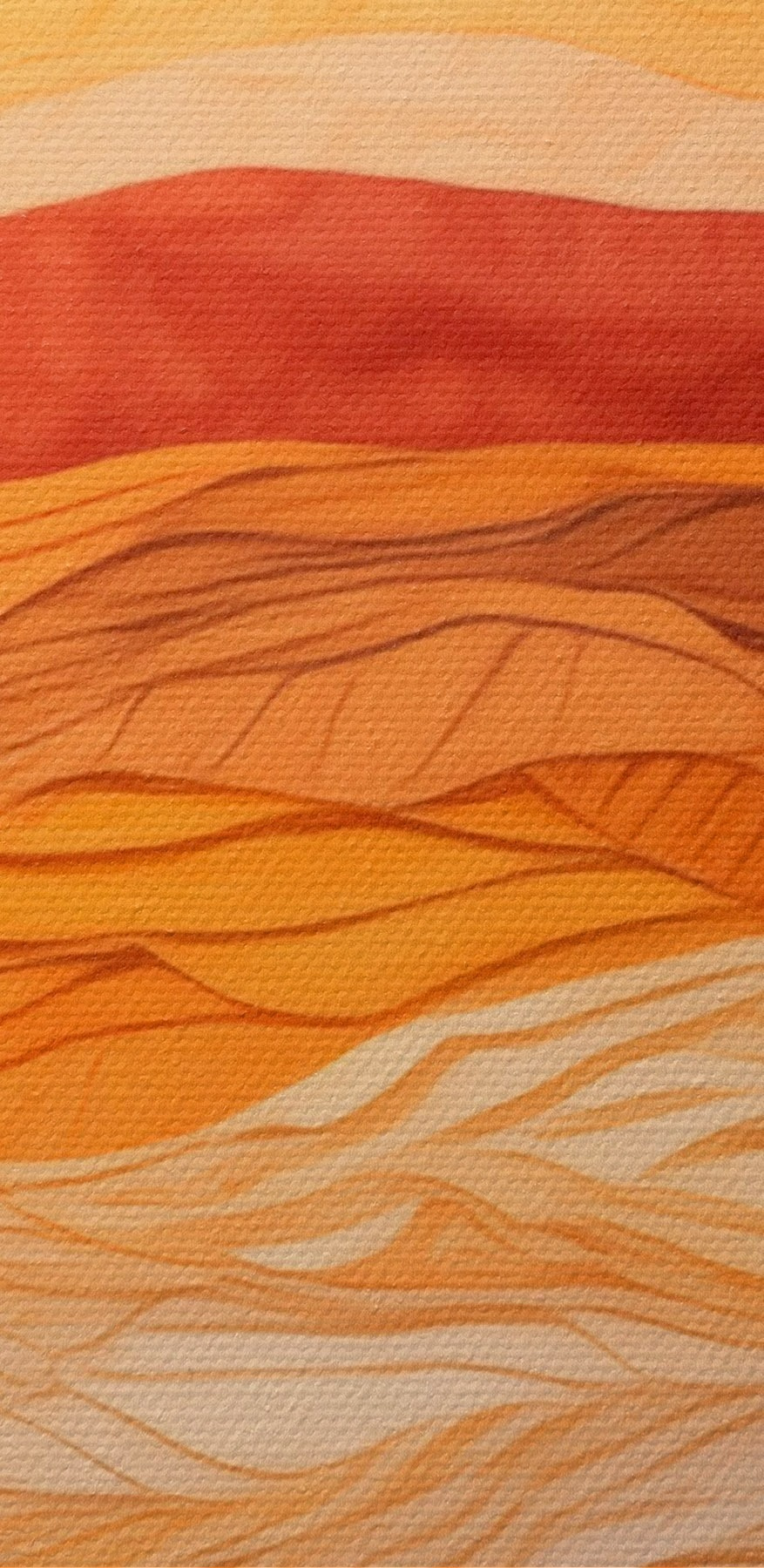 Kunststuk van stof met golvende lijnen Kunststuk van stof met golvende lijnen