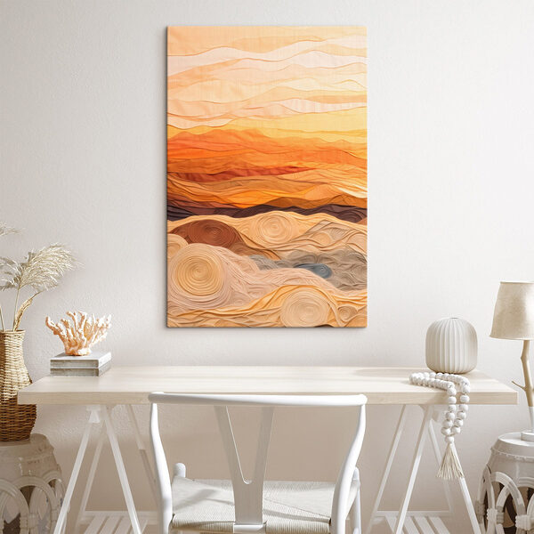 Kunststuk van stof met golvende lijnen Kunststuk van stof met golvende lijnen