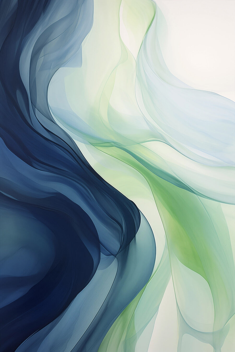 Vloeiende golven van blauw en groen. Vloeiende golven van blauw en groen.