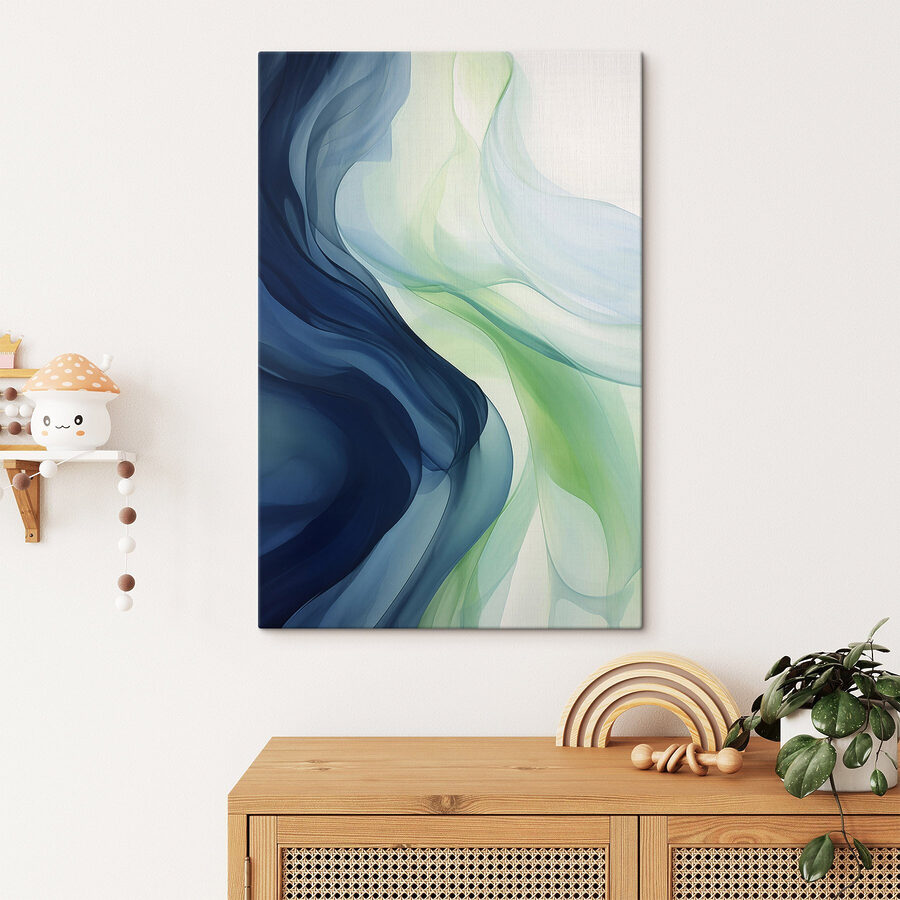 Vloeiende golven van blauw en groen. Vloeiende golven van blauw en groen.