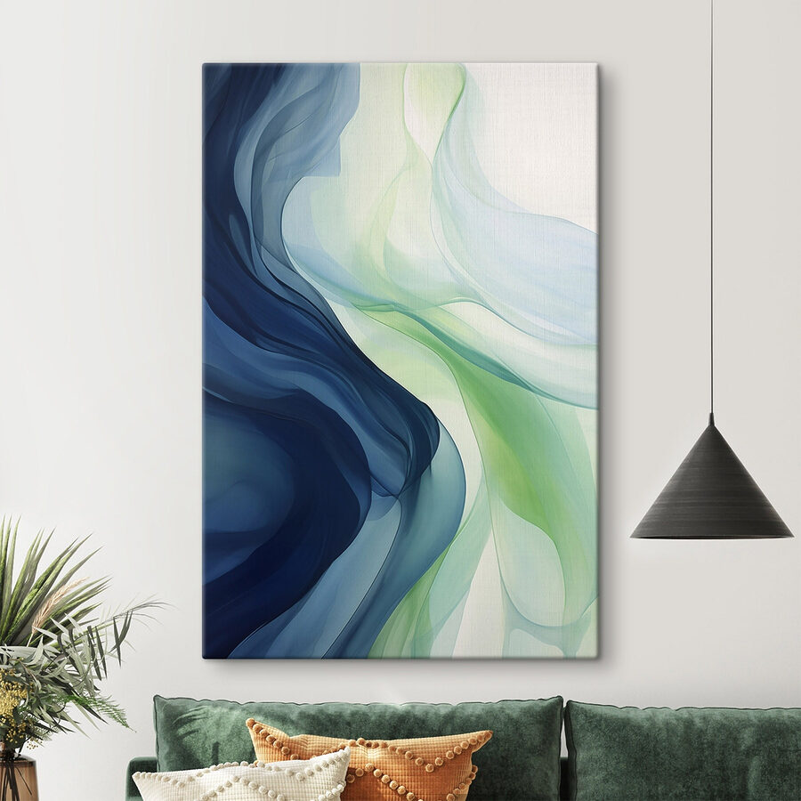 Vloeiende golven van blauw en groen. Vloeiende golven van blauw en groen.