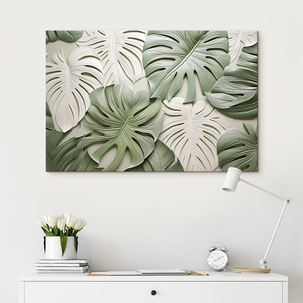 Groep groene en witte bladeren Groep groene en witte bladeren