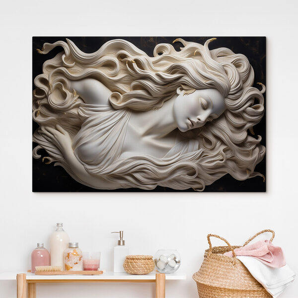 Beeld van een vrouw met lang haar Beeld van een vrouw met lang haar
