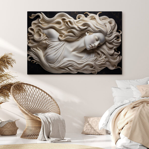Beeld van een vrouw met lang haar Beeld van een vrouw met lang haar