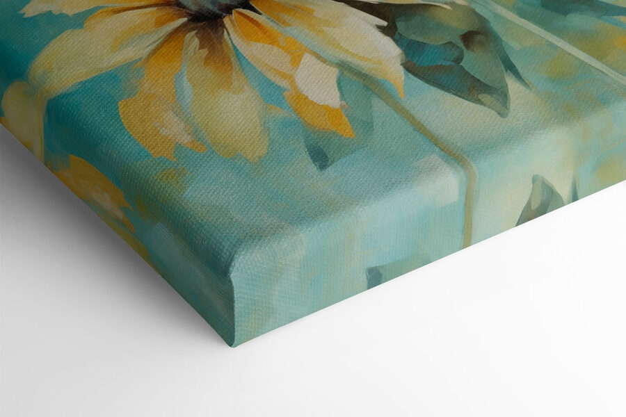 Schilderij van gele bloemen