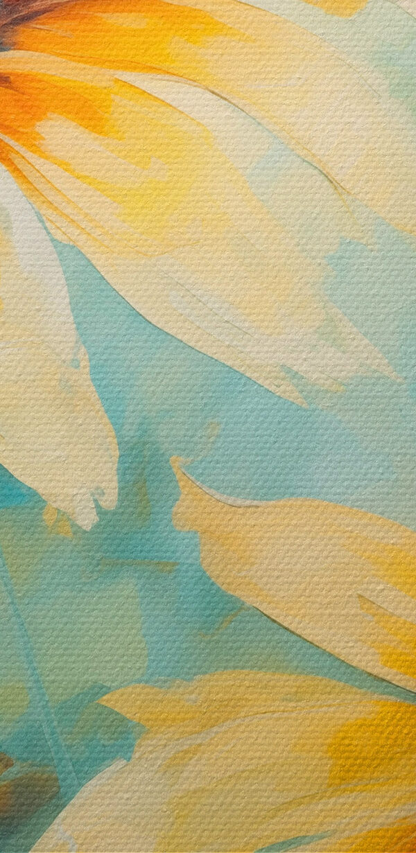 Schilderij van gele bloemen Schilderij van gele bloemen