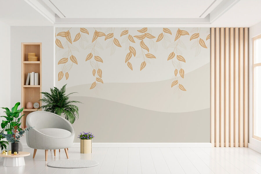 Delicate bladeren dansen met de bries