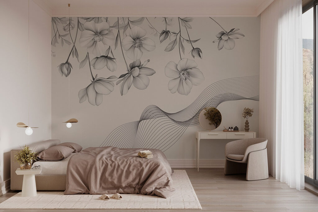 Delicate blooms with flowing lines Delicate blooms with flowing lines