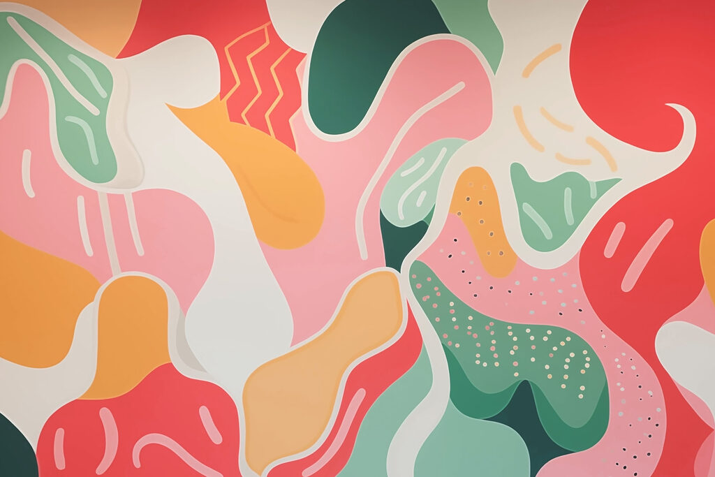 Kleurrijke kunst aan de muur Kleurrijke kunst aan de muur