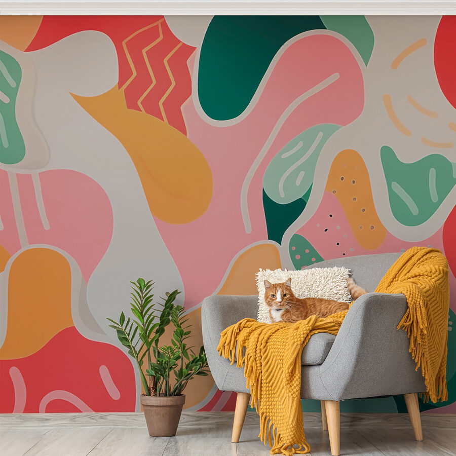 Kleurrijke kunst aan de muur