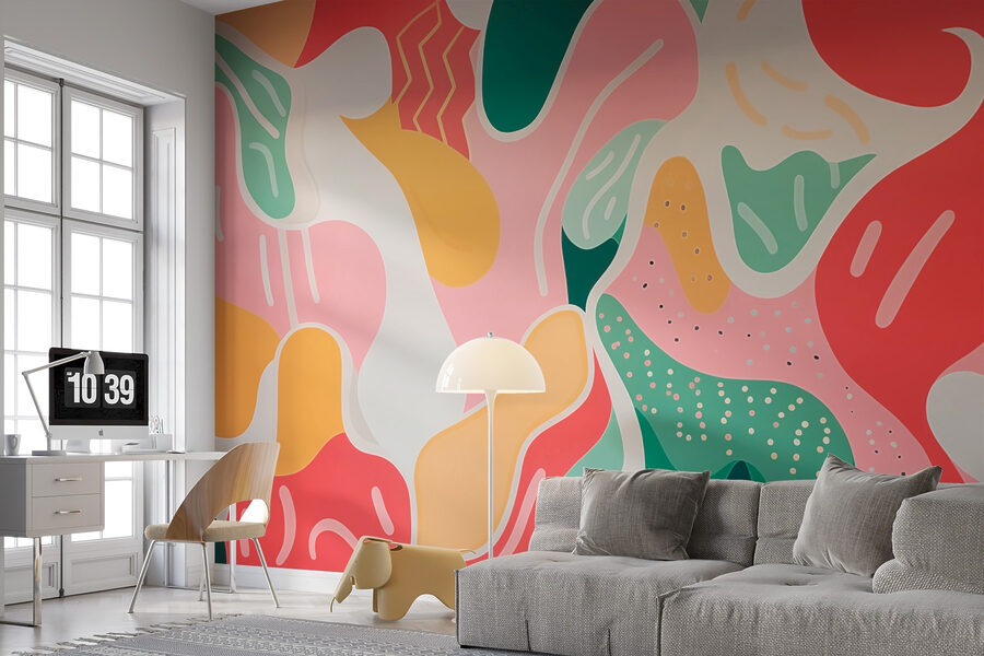 Kleurrijke kunst aan de muur