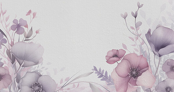Schilderij van bloemen op een wit oppervlak Schilderij van bloemen op een wit oppervlak