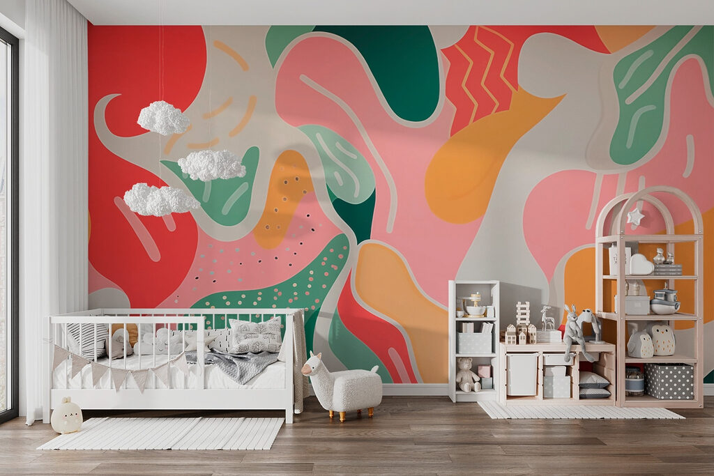 Colorful art on a wall Colorful art on a wall