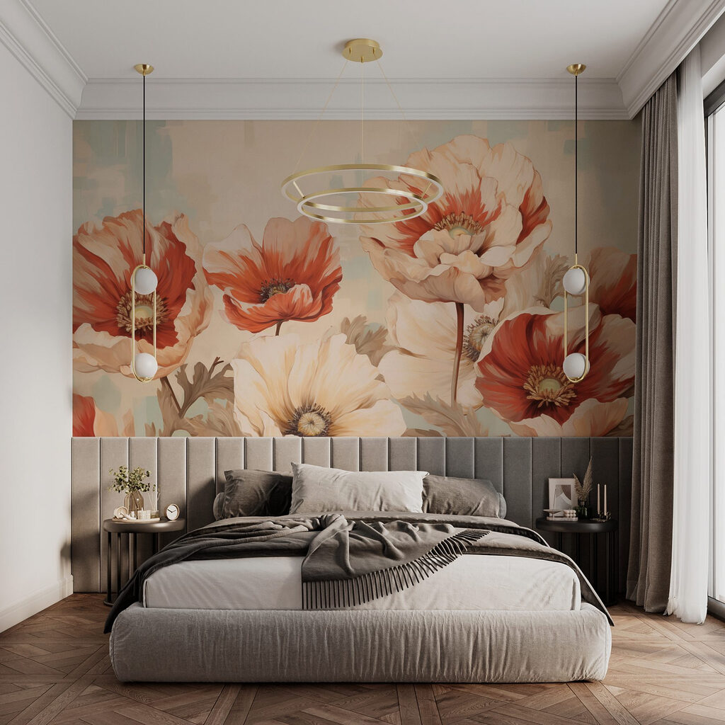 Bright blooms in soft tones