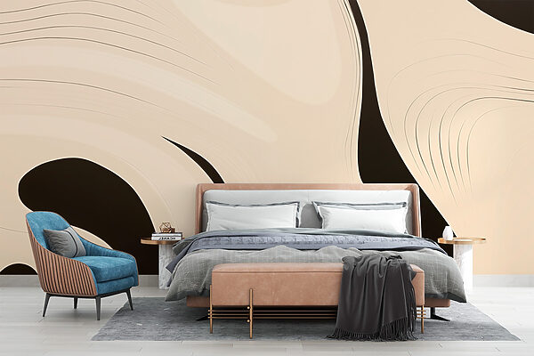 Fotobehang Zwart-wit zwierig patroon (Artikelnummer: w03515) Fotobehang Fotobehang Zwart-wit zwierig patroon (Artikelnummer: w03515)