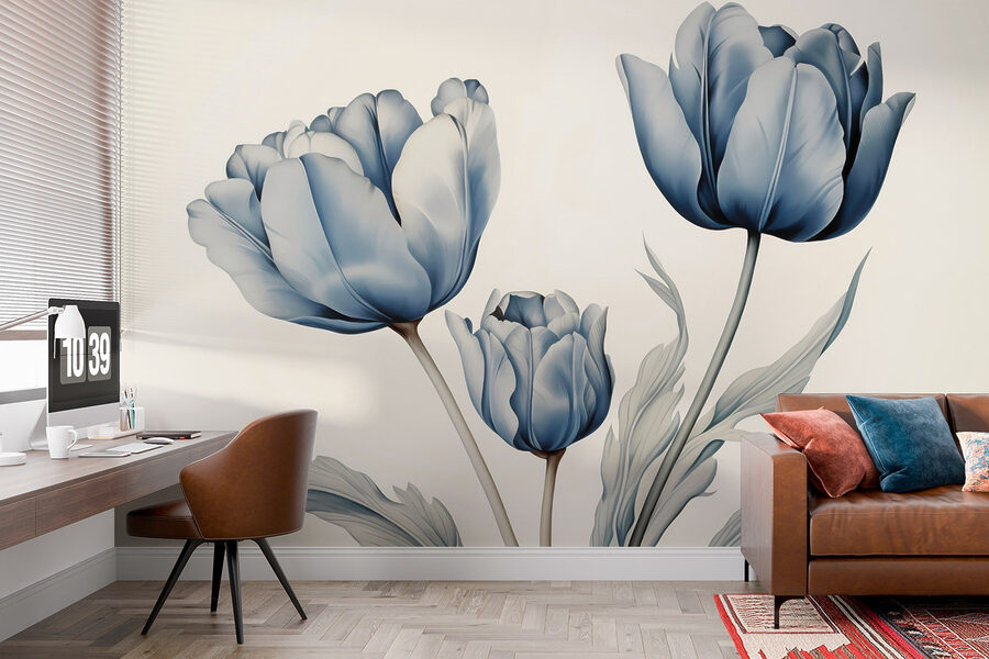 Delicate bloemen in zachte tinten